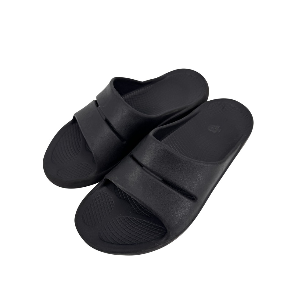 OOFOS OOahh Recovery Slide Men 10 Black Athletic Comfort Sandal Post-Workout